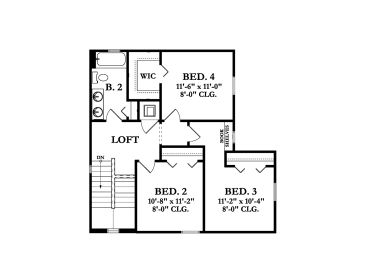 2nd Floor Plan, 064H-0115