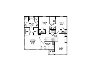 2nd Floor Plan, 065H-0066