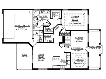 1st Floor Plan, 064H-0132