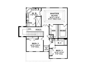 2nd Floor Plan, 064H-0104