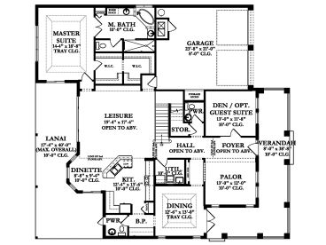 1st Floor Plan, 064H-0123
