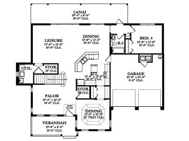 1st Floor Plan, 064H-0104