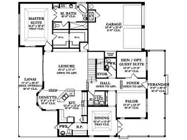 1st Floor Plan, 064H-0122