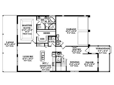 1st Floor Plan, 064H-0115