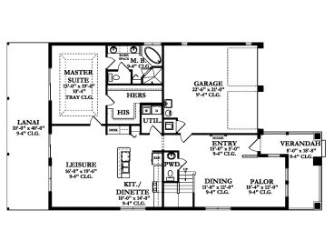 1st Floor Plan, 064H-0114