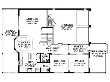 1st Floor Plan, 064H-0119