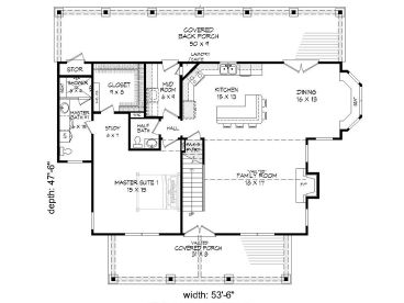 1st Floor Plan, 062H-0106