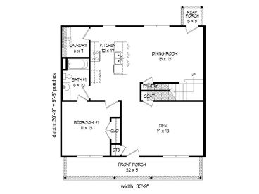 1st Floor Plan, 062H-0090