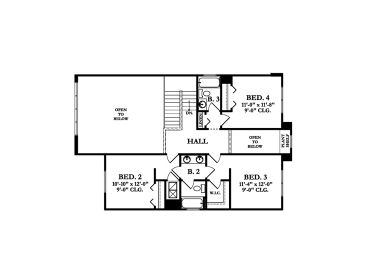 2nd Floor Plan, 064H-0122