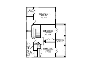 2nd Floor Plan, 064H-0132