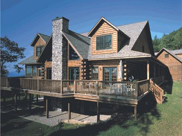Mountain Log House Plan, 031L-0013