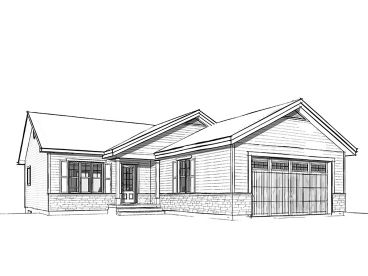 Small Ranch Home Plan, 027H-0420