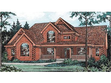 Luxury Log House Plan, 031L-0011