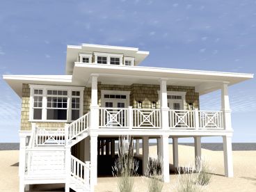 Beach House Plan, 052H-0084