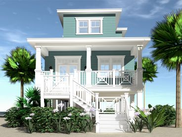 Beach House Plan, 052H-0115