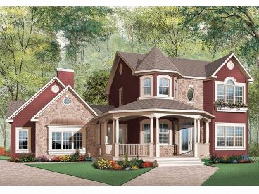 Two-Story House Plan, 027H-0061
