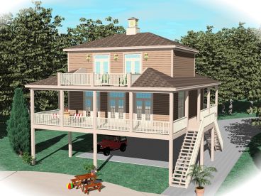 Coastal House Plan, 006H-0147