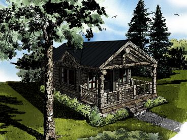 Vacation Cabin Plan, 066H-0033