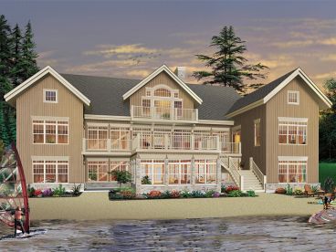 Waterfront Home, Rear, 027H-0390