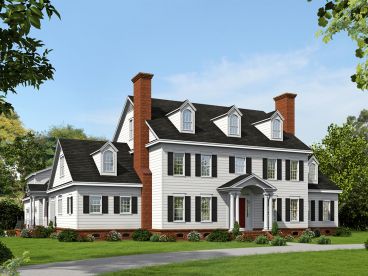 Colonial House Plan, 062H-0064