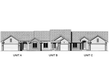 Triplex Home Plan, 031M-0022