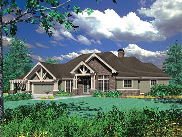 Front ViewStucco Home Plan Photo, 034H-0079