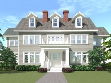 Colonial House Plan, 052H-0037