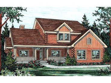 2-Story Log House Plan, 031L-0012