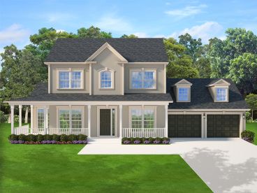 Country Traditional Home Plan, 064H-0122